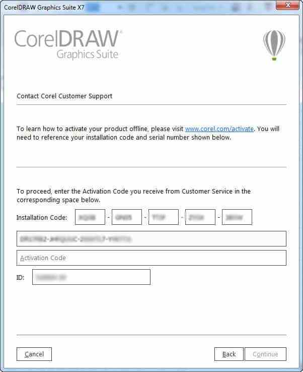 corel draw graphic suite x7 serial number and activation code